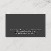 Carte de visite de formation personnel couleur gri (Dos)