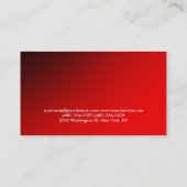 Carte de visite de formation personnel Dark Red Sp (Dos)