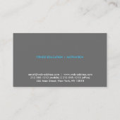 Carte de visite de formation personnel de lapin ra (Dos)