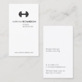 Carte de visite de formation personnel en noir/bla (Devant / Derrière)