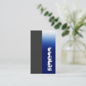 Carte de visite de formation personnel gris bleu (Debout devant)