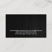 Carte de visite de formation personnel gris bois o (Dos)