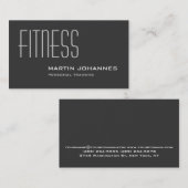 Carte de visite de formation personnel gris élégan (Devant / Derrière)