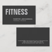 Carte de visite de formation personnel gris élégan (Devant / Derrière)