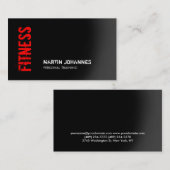 Carte de visite de formation personnel Red Black F (Devant / Derrière)