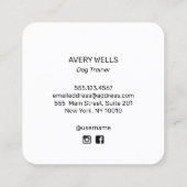 Carte de visite de formation rose Gold Dog Trainer (Dos)