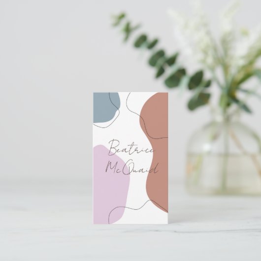 Carte de visite de formes Abstraites chic moderne (Debout devant)