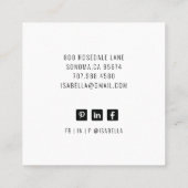 Carte de visite de formes d'aquarelle Abstraites (Dos)