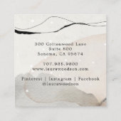 Carte de visite de formes d'aquarelle Abstraites (Dos)