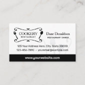 Carte de visite de fourche et de cuillère restaura (Devant)