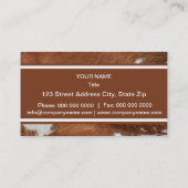 Carte de visite de fourrure de vache (Dos)