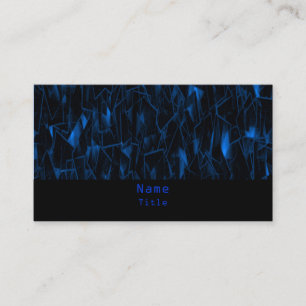 Carte de visite de fractale de lave, bleu