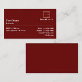 Carte de visite de fractionnement professionnel (Devant / Derrière)