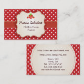 Carte de visite de fraise (Devant / Derrière)