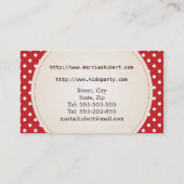 Carte de visite de fraise (Dos)