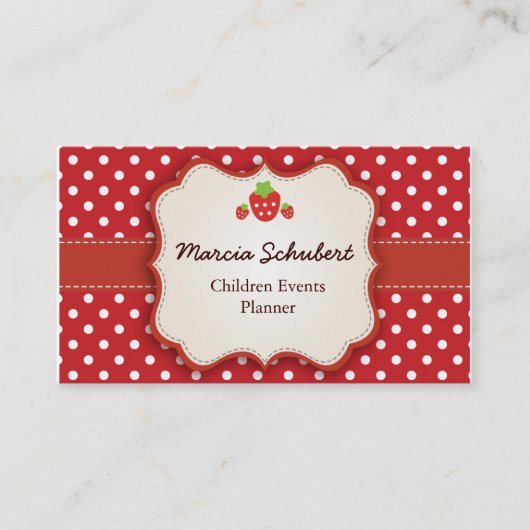 Carte de visite de fraise (Devant)