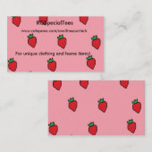 Carte de visite de fraise (Devant / Derrière)