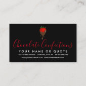 carte de visite de fraise au chocolat (Dos)