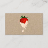 carte de visite de fraise au chocolat blanc (Devant)
