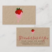 carte de visite de fraise chocolat fraise fraise (Devant / Derrière)