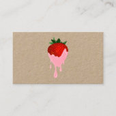 carte de visite de fraise chocolat fraise fraise (Devant)