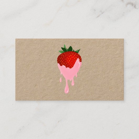 carte de visite de fraise chocolat fraise fraise (Devant)