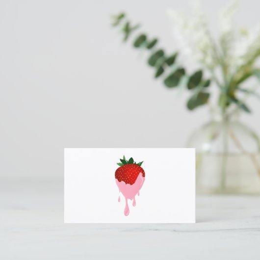 carte de visite de fraise chocolat fraise fraise (Debout devant)