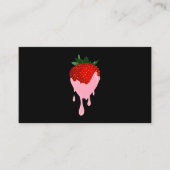 carte de visite de fraise chocolat fraise fraise f (Devant)