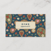 Carte de visite de fraise Paisley (Dos)