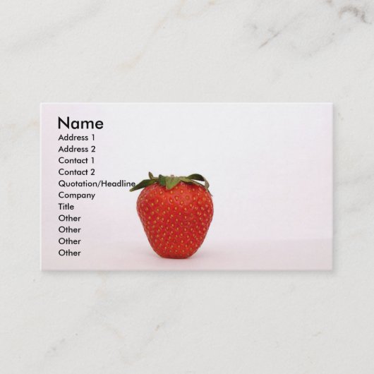 Carte de visite de fraises (Devant)