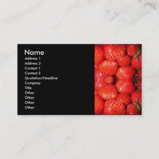 Carte de visite de fraises (Devant)