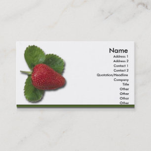 Carte de visite de fraises