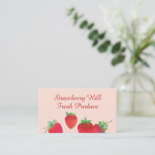 Carte de visite de fraises (Debout devant)