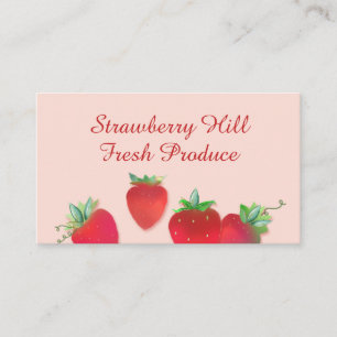 Carte de visite de fraises