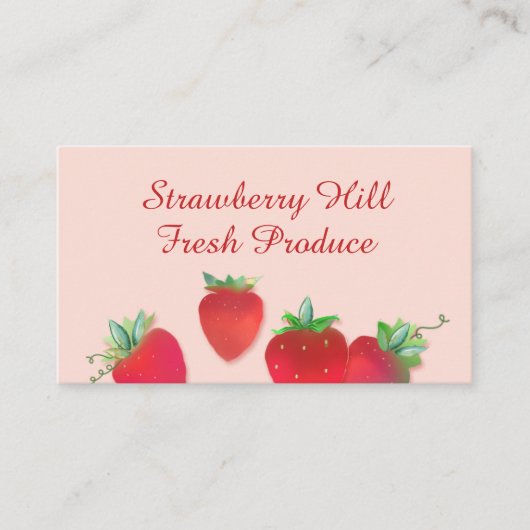 Carte de visite de fraises (Devant)