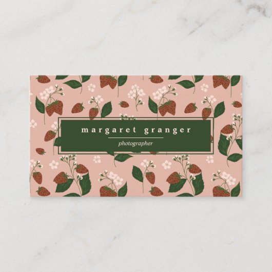 Carte de visite de fraises (Devant)