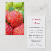 Carte de visite de fraises (Devant / Derrière)