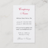 Carte de visite de fraises (Dos)