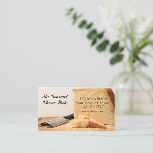 Carte de visite de fromage (Debout devant)