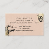 carte de visite de fromage de chèvre gourmet artis (Dos)