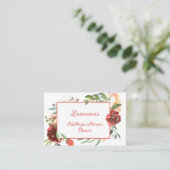 Carte de visite de frontière floral rustique et co (Debout devant)