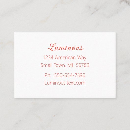 Carte de visite de frontière floral rustique et co (Dos)