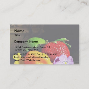 Carte De Visite De fruit toujours chaux Pepp de fraises de