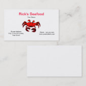 Carte de visite de fruits de mer (Devant / Derrière)