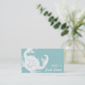 Carte de visite de fruits de mer de crabe (Debout devant)