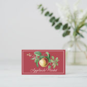 Carte de visite de fruits de pomme botanique et ba (Debout devant)