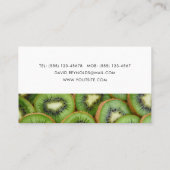 Carte de visite de fruits frais Kiwi (Dos)