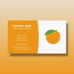 Carte de visite de fruits orange