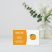 Carte de visite de fruits orange (Debout devant)