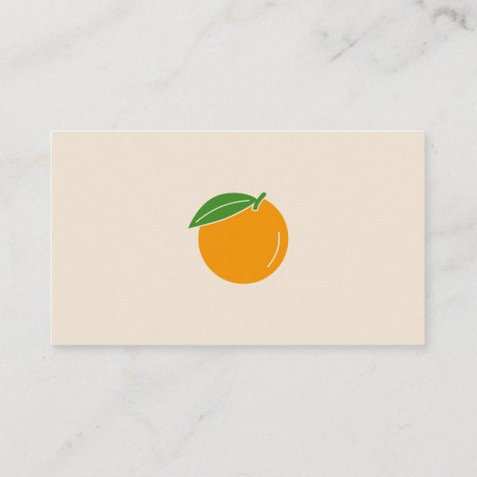 Carte de visite de fruits orange (Dos)